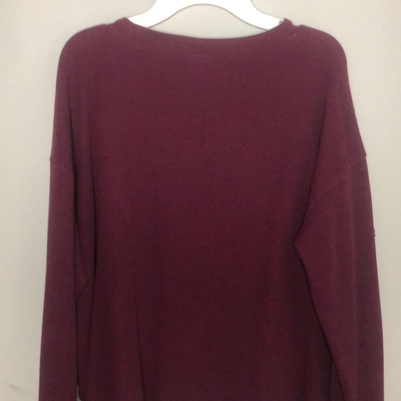 Burgundy long sleeve shirt (PINK) - Picture 3 of 4